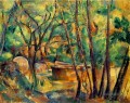 Meule et Citerne sous les arbres Paul Cézanne Forêt